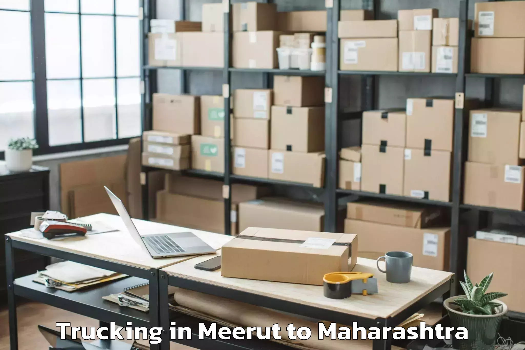 Top Meerut to Sangli Trucking Available